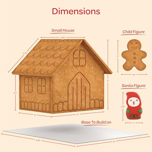 Gingerbread House kit [Set of 2] DIY Gingerbread House, Fun Holiday Activity for Kids, Ease Crafted Grooves Decor Kit of 2 House