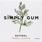 Simply Gum All Natural Gum - Fennel Licorice - Pack Of 12 - 15 Count