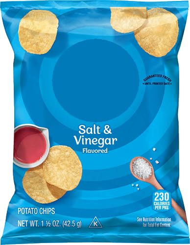 Salt & Vinegar Flavored Potato Chips, 1.5 Ounce (Pack Of 8) Bundled By City Wide Gourmet