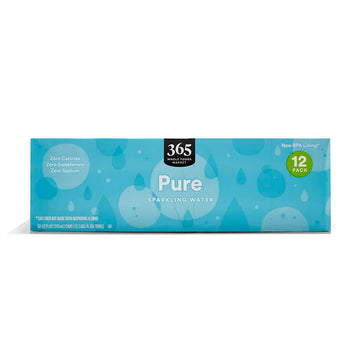 365 By Whole Foods Market, Plain Sparkling Water, 12 Fl Oz (Pack Of 12)