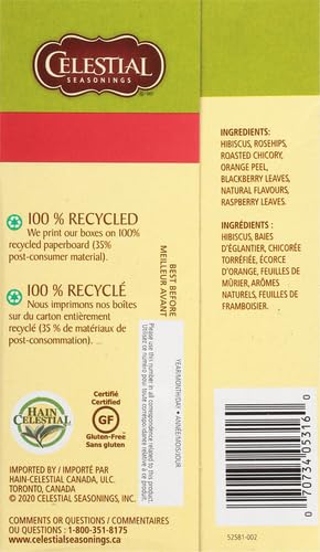 Celestial Seasonings Raspberry Zinger Tea, 20 ct