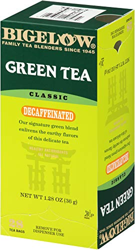 Bigelow Tea Decaffeinated Green Tea, 28-Count Boxes, Pack of 6, Caffeine-Free, Antioxidant-Rich, All Natural