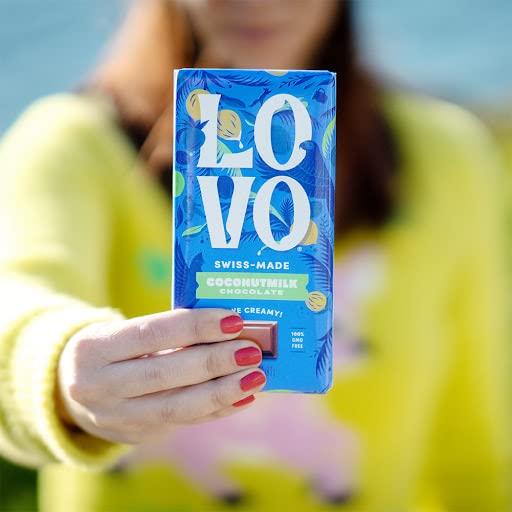 Lovo Coconutmilk Chocolate, 100% Plant-Based, Vegan, Non-Gmo, Gluten-Free, Swiss-Made. 2.82 Oz (Pack Of 4)