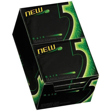 Wrigley'S 5 Rain Spearmint Gum (12 Packs Of 15 Pieces)