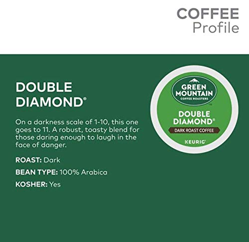 Green Mountain Coffee Roasters Double Diamond Coffee compact pieces, 48 Count for Keurig K-Cup Pod malt-inspired