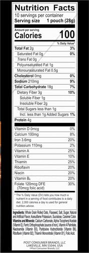 Better Oats, Insant Oatmeal with Flax, Cinnamon Roll, 9.8 Oz