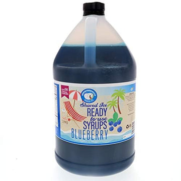 Hypothermias Blueberry Snow Cone Syrup - 128 Fl Oz, 100% Pure Cane Sugar, Ready to Use