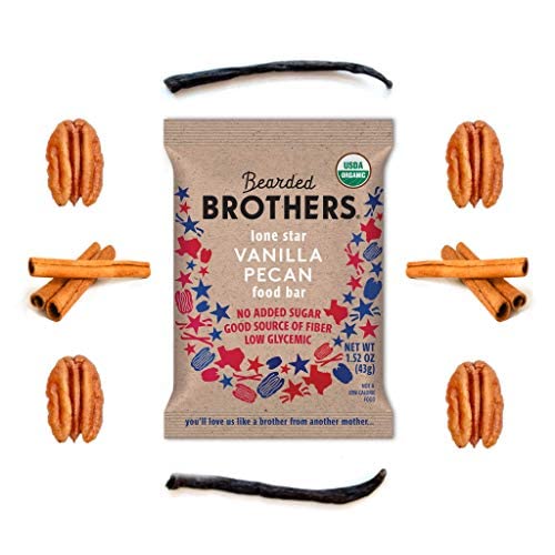 Bearded Brothers Organic Vegan Protein Energy Bars - Gluten Free, Paleo, Fiber, Whole 30 | Non Gmo, Soy Free, Low Snacks | 12 Pa