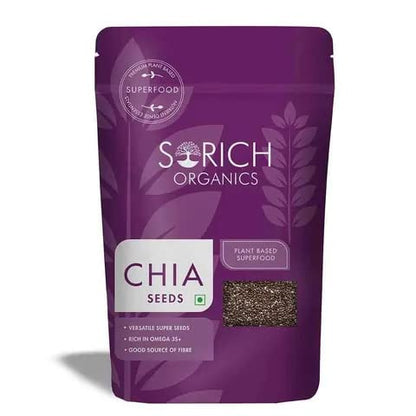 Sorich Organics Chia Seeds 250G - Raw Chia Seeds | For Eating With Omega 3 And Fiber For Weight Loss Management | Healthy Snacks