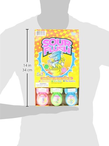 Kidsmania Sour Flush Candy Plunger With Sour Powder Dip, 1.38-Ounce Plungers (Pack Of 12)