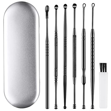Ear Cleaning Kit,Safe Ear Wax Removal Tool,Earwax Removal Kit,Easy To Use,Painless Ear Pick,With Storage Box And Cleaning Brush 