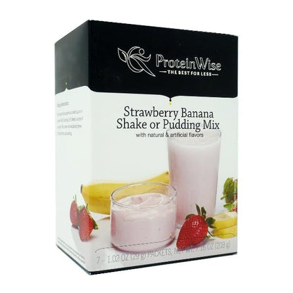 ProteinWise - Strawberry Banana Meal Replacement Shake or Pudding Mix - 7/Box