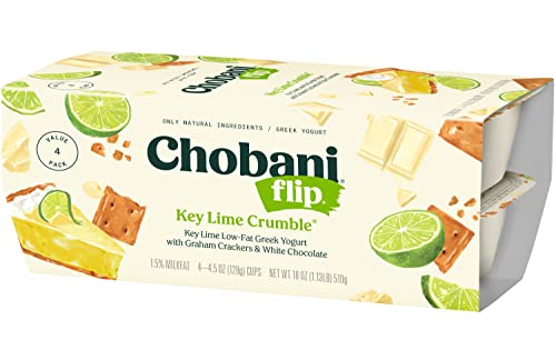 Chobani Flip Low-Fat Greek Yogurt Key Lime Crumble 4.5oz 4-pack
