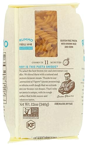 Rummo Fusilli Pasta, Gluten Free, 12 Ounces (Pack Of 12)