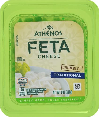 Athenos Traditional Crumbled Feta Cheese (4 oz Tub)