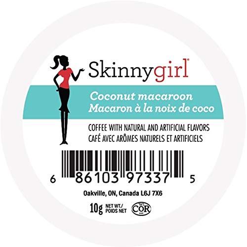 Skinnygirl Flavored Coffee Pods, Coconut Macaroon, Coconut Coffee, Single Serve Coffee For Keurig K Cups Machines, Hot Or Iced C