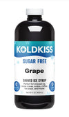 KoldKiss Sugar Free Grape Shaved Ice, Hawaiian Shaved Ice & Snow Cone Syrup - 16 Fl Oz Pints | Perfect for Parties, Milkshakes, 