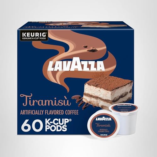 Lavazza Tiramis Coffee  Single Serve Keurig K-Cup Pods  Flavored Coffee  60-Count Box (6 Packs of 10)