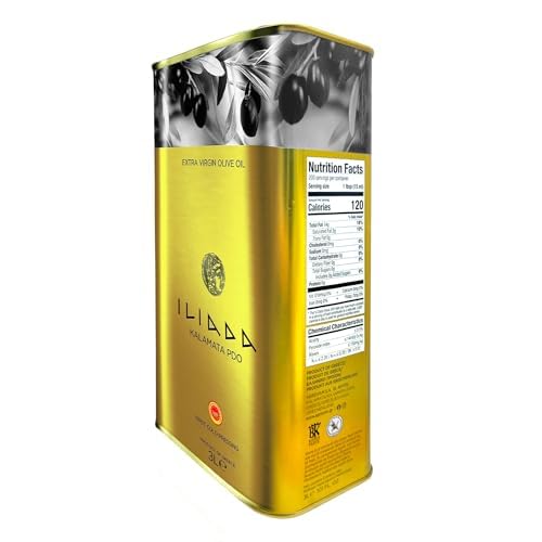 Iliada Extra Virgin Olive Oil Tin, 3 Liter