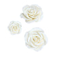 O'Creme Garden Roses Gumpaste Flower Set - White Edible Flowers For Cake Decorating - Sugar Paste Flowers For Cakes, Candy, Cupc