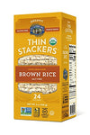Lundberg Organic Thin Stackers Salt-Free 6Oz Gluten-Free Vegan Kosher Usda Certified Organic Non-Gmo Verified Whole Grain Brown 