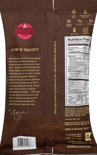 Angies BOOMCHICKAPOP Dark Chocolaty Drizzled Sea Salt Kettle Corn, 5.5 Ounce Bag (Pack of 2)