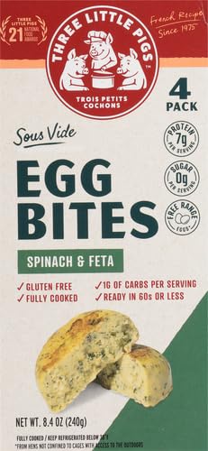 Les Trois Petits Cochons Egg Bite With Spinach & Feta, 8.4 Oz