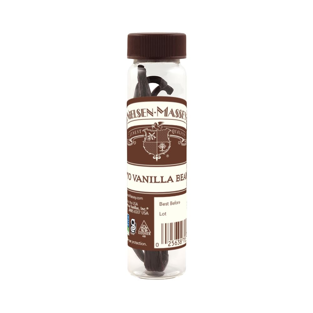 Nielsen-Massey Gourmet Vanilla Beans For Baking And Cooking  2-Bean Vial With Gift Box