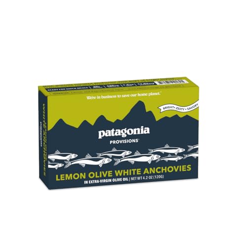 Patagonia Provisions Lemon Olive Spanish White Anchovies 4.2 Oz