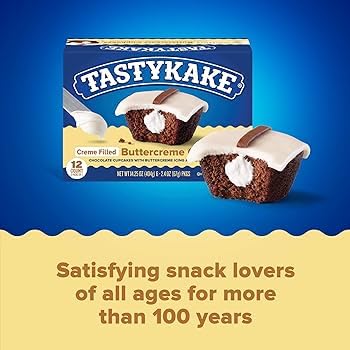 Tastykake Buttercreme Creme-Filled Chocolate Snack Cakes (Pack of 2)