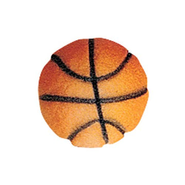 Basketball Edible Sugar Cake Toppers, 24 Count