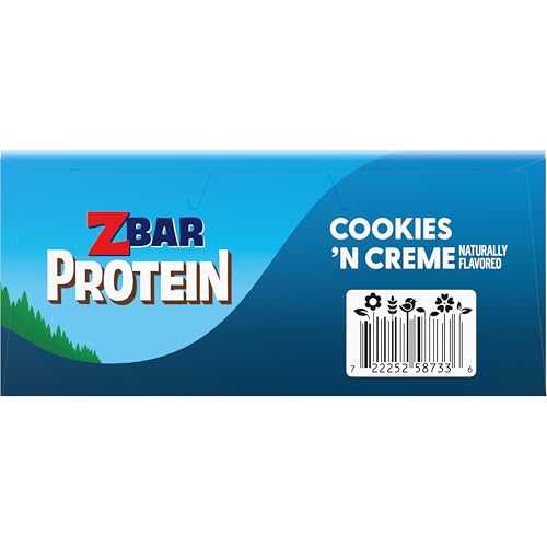 Zbar Protein - Cookies N Creme - Crispy Snack Bars - Made With Organic Oats - Non-Gmo - 5G Protein - Gluten Free Protein Bars (15 Pack)