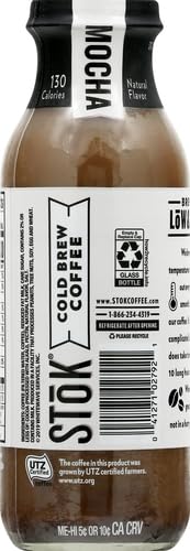 Stok Mocha Cold Brew Iced Coffee, 13.7 Fluid Ounce - 12 Per Case.