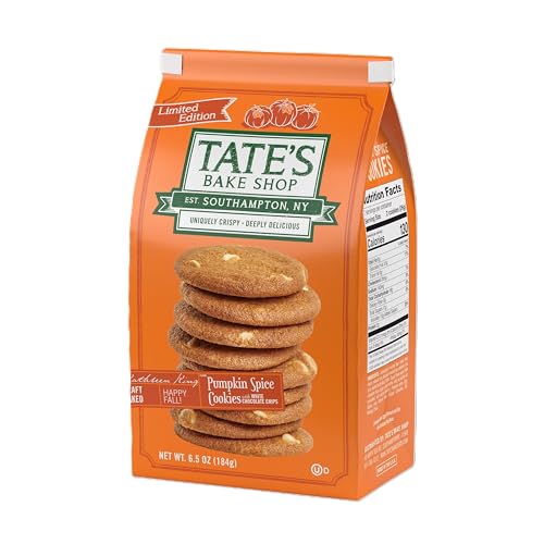 Tates Bake Shop Pumpkin Spice Cookies with White Chocolate Chips  Limited Edition  6.5 oz