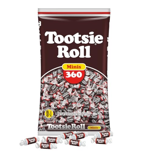 Tootsie Roll Midgees – Chewy Chocolate Gluten-Free Candy Minis – Bulk Bag Of Individually Wrapped Candies For Kids, Parties, Classroom – 360 Count (Pack Of 1)