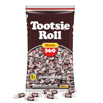 Tootsie Roll Midgees – Chewy Chocolate Gluten-Free Candy Minis – Bulk Bag Of Individually Wrapped Candies For Kids, Parties, Classroom – 360 Count (Pack Of 1)