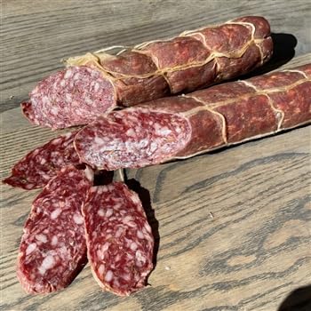 Fortunas Finocchiona Dry Salami - Nitrate-Free, Gluten-Free, 10oz (Pack of 2) - Ideal for Keto Diets, Perfect for Snacking or Cooking