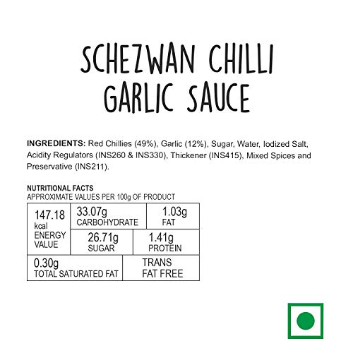 Wingreens Farms Schezwan Chilli Garlic Sauce 180G, Pack Of 1