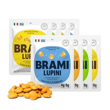 Brami Lupini Beans Snack, Variety Pack | 7G Plant Protein, 0G Net Carbs | Vegan, Vegetarian, Keto, Plant Based, Mediterranean Di