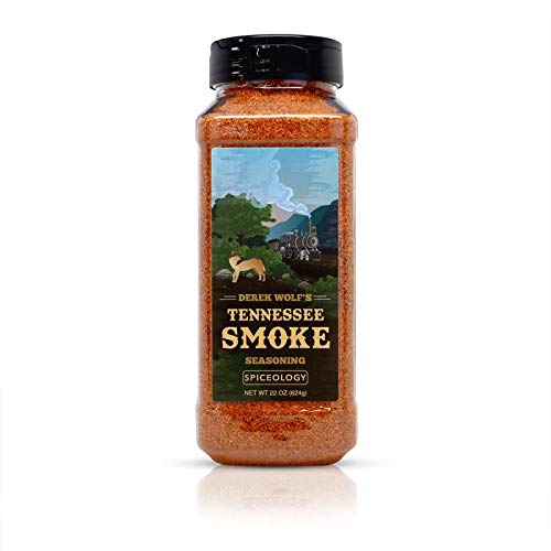 Spiceology & Derek Wolf - Tennessee Smoke Bbq Seasoning - American Barbeque Rubs, Seasonings And Spice Blends - Use On: Steaks, Brisket, Pork, Chicken Wings, Roasted Jackfruit, Venison, Elk Or Salmon - 22 Oz