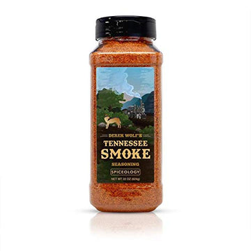 Spiceology & Derek Wolf - Tennessee Smoke Bbq Seasoning - American Barbeque Rubs, Seasonings And Spice Blends - Use On: Steaks, Brisket, Pork, Chicken Wings, Roasted Jackfruit, Venison, Elk Or Salmon - 22 Oz