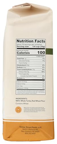 Heirloom Wheat Flour | Farmer Direct Foods | Regenerative Bread Flour | 5 LBS | Easily Digestible | Non-GMO | Made in USA | Pant