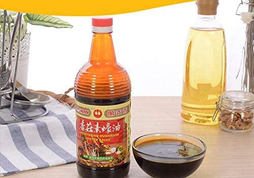 Wan Ja Shan Vegetarian Mushroom Oyster Sauce, 33.8 Fl. Oz. Vegan. Non-Gmo. No Msg Added. 100% Naturally Brewed. No Chemical Soy