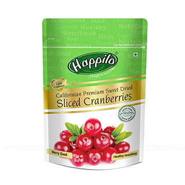 Happilo Premium Californian Dried and Sweet Sliced Cranberries, 200 g