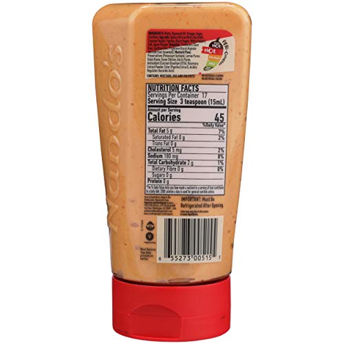 Nando'S Perinaise, Tangy And Fiery Mayo, Hot, Squeeze Bottle, 8.6 Oz