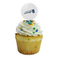 Brandeis University Secondary Logo Cupcake Picks Toppers Decoration Set Of 6