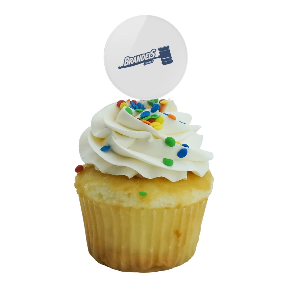 Brandeis University Secondary Logo Cupcake Picks Toppers Decoration Set Of 6