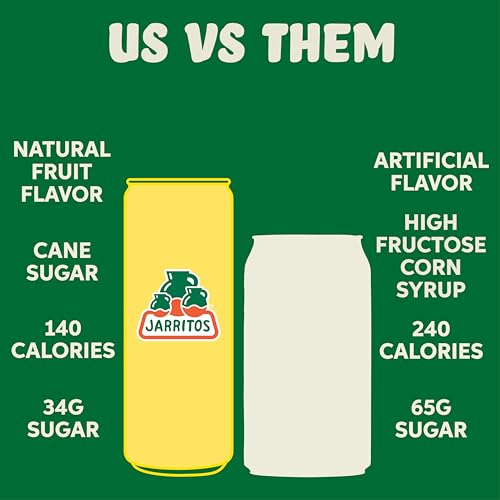 Jarritos - Mexican Soda Soft Drinks  Pineapple (12 oz  355ml) 24 Cans (3 Boxes of 8) - Real Cane Sugar - 0g Fat - Made in Mexico - Natural Flavor Soda Pop - Party & BBQ Beverages