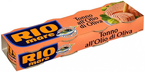 Rio Mare Tuna Fish in Olive Oil - Yellowfin Tuna, 80g Can, Pack of 24, Italian Import