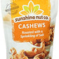 Whole Roasted Lightly Salted Cashews by Sunshine Nuts Co., Gluten Free, Peanut Free and Vegan Individual Snack Packs for Kids an
